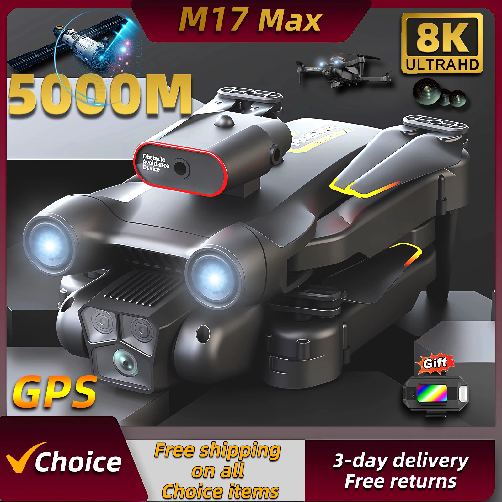Wifi Led Dimmer - Nuevo Dron M17 Max 8K Profesional