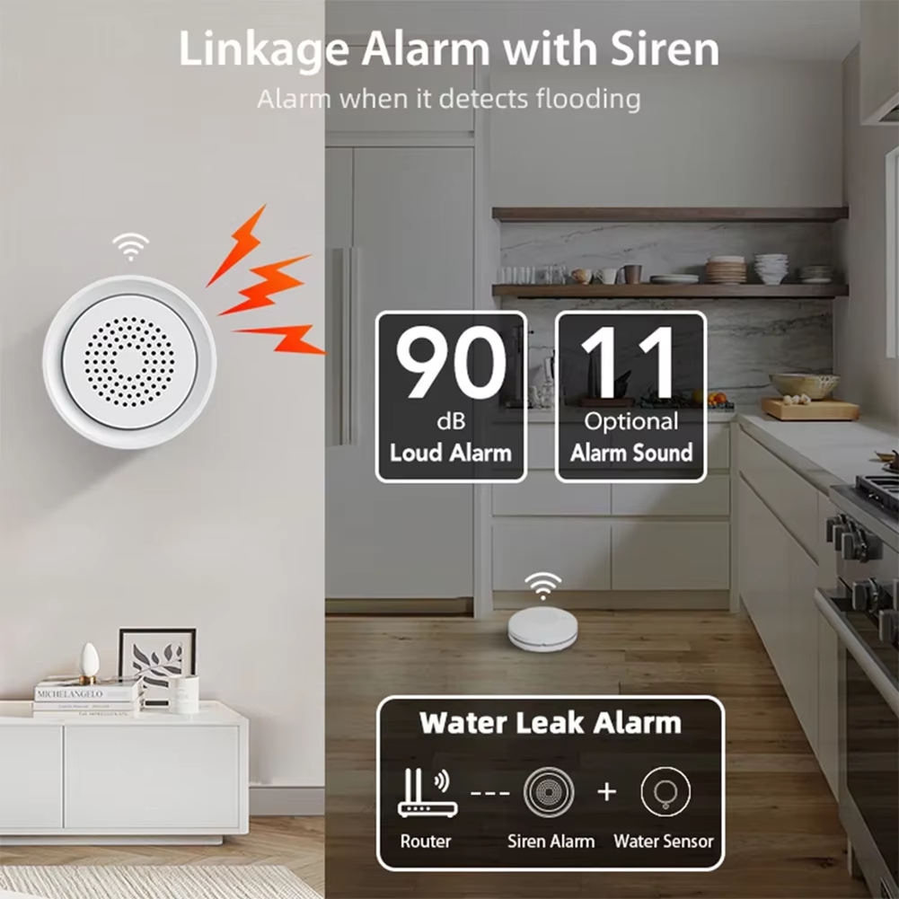 Smart Home Kits - Detector de Inundaciones BTLIFE con Alarma