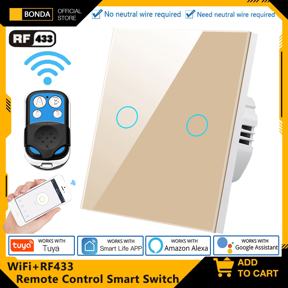 Smart Home Remote Control - Tuya EU WiFi + RF433 interruptor