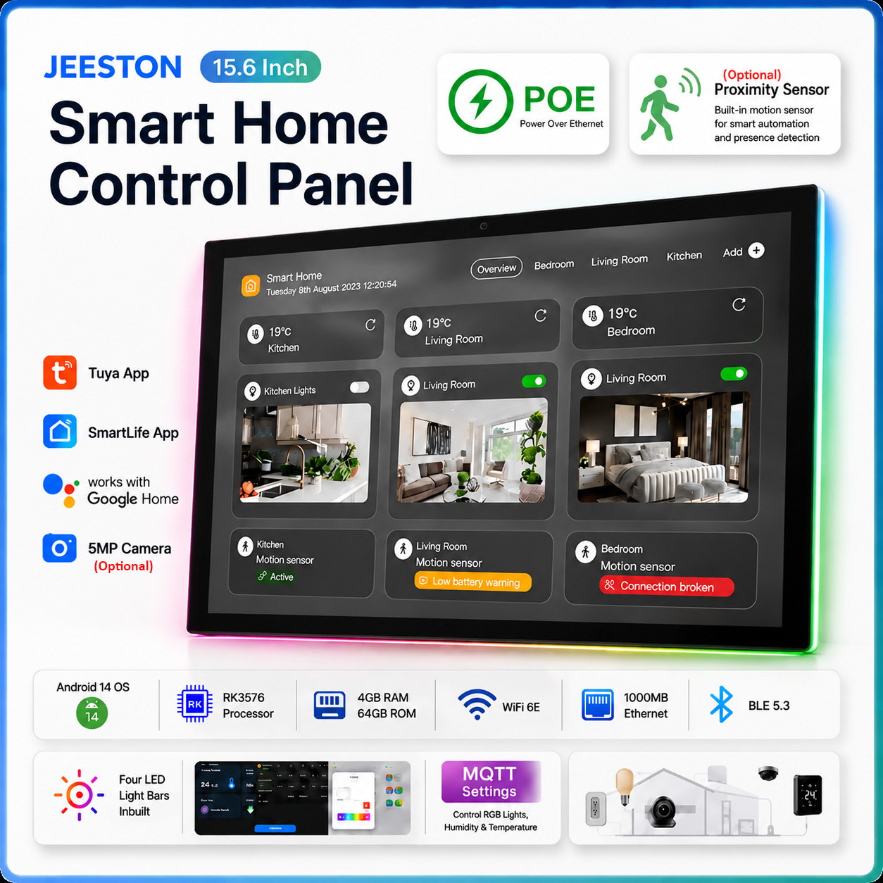 Wifi Led Dimmer - Panel Táctil de Control Inteligente para