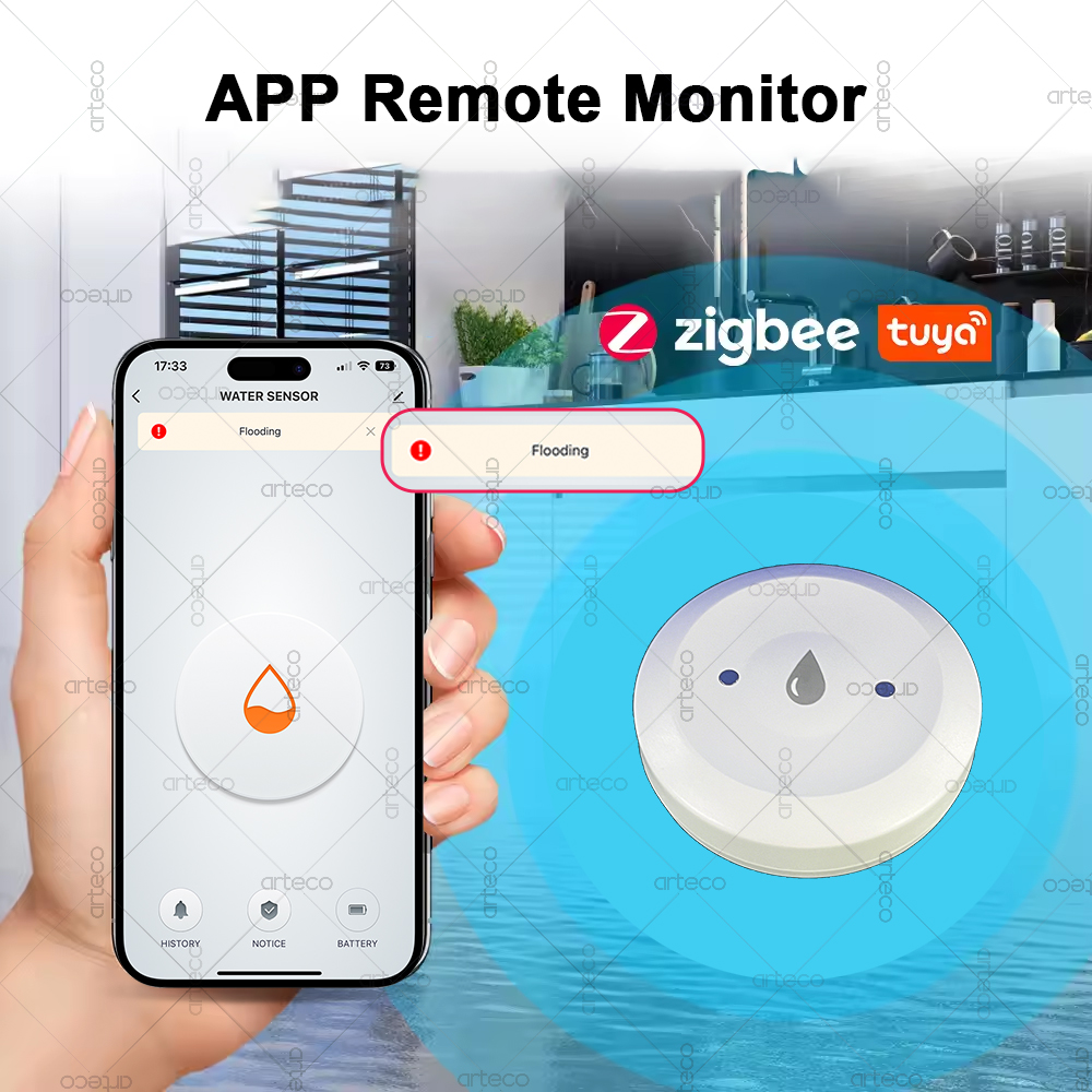Tuya-Sensor de agua inteligent - Smart Home Features reseña y precio