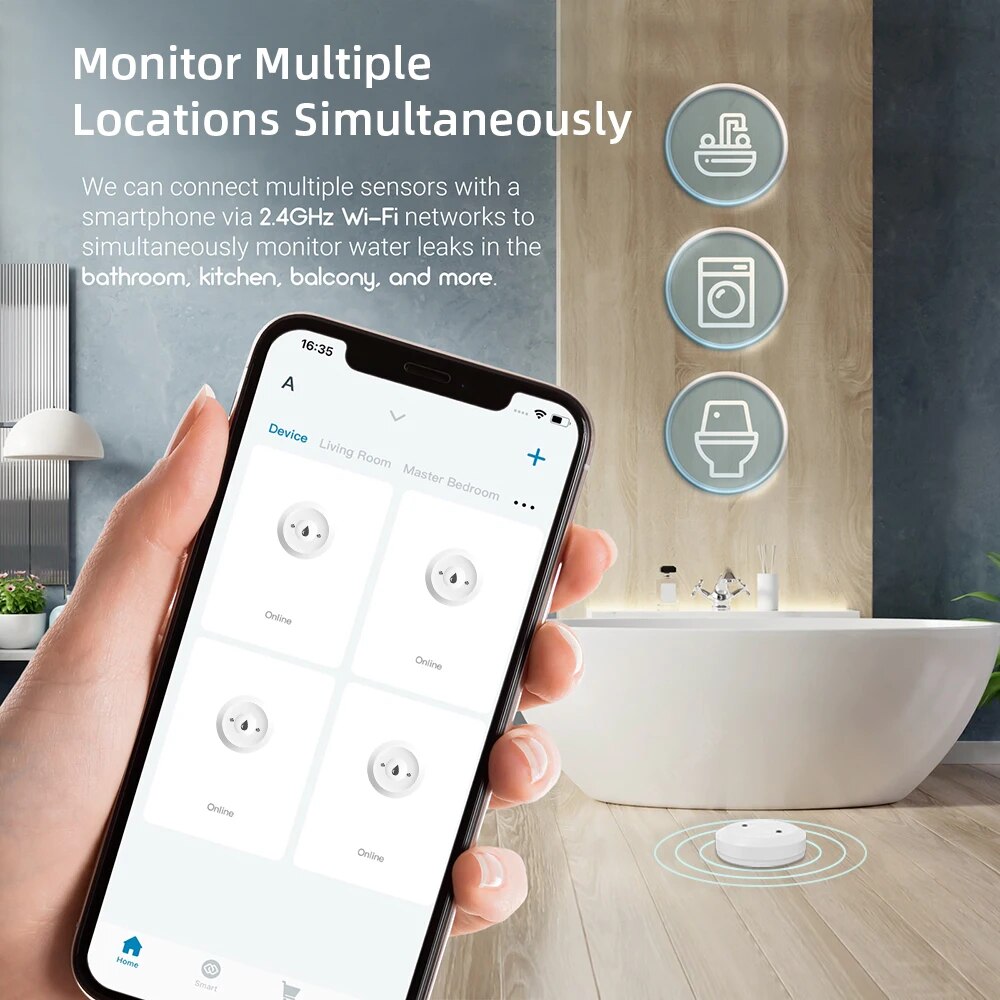 Sensor de Fugas de Agua Zigbee - Smart Home Features reseña y precio
