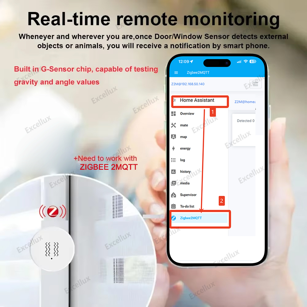 Sensor de vibración inteligent - Smart Home Features reseña y precio